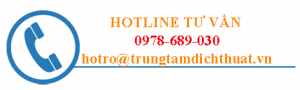 Hotline tư vấn dịch vụ dịch thuật tại PERSOTRANS